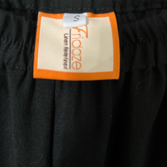 NWOT Fridaze Linen Redefined Black Ankle Pant Size S - Picture 6 of 7